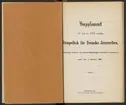 Stämpelbok för Svenska Järnverken 1864, med supplement 1867.
Delvis handskrift.
Ur Carl Sahlins bergshistoriska samling.