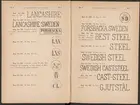 Registreringstidning för varumärken 1885. Serie A, Svenska järnstämplar.
Tryckt.
Ur Carl Sahlins bergshistoriska samling.