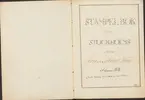 Stämpelbok över Stockholms stora järn- och metallvåg år 1818 med register.
Handskrift. Tillägg och rättelser från 1828.
Ur Carl Sahlins bergshistoriska samling.