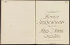 Stämpelbok vid Stockholms stora metallvåg.
Handskrift.
Ur Carl Sahlins bergshistoriska samling.