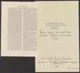 Höganäs stenkolsgruvors kronologi.
Ur Carl Sahlins bergshistoriska samling.