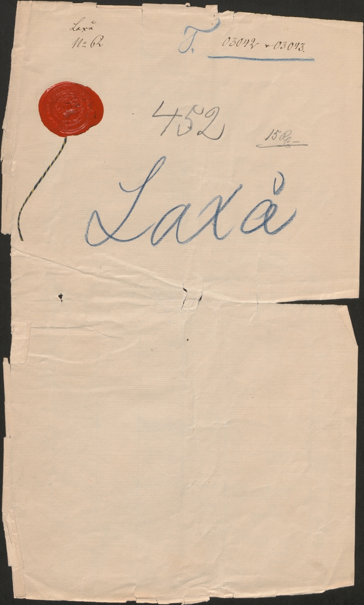 Laxåverken.
Laxå bruks kronologi.
Ur Carl Sahlins bergshistoriska samling.