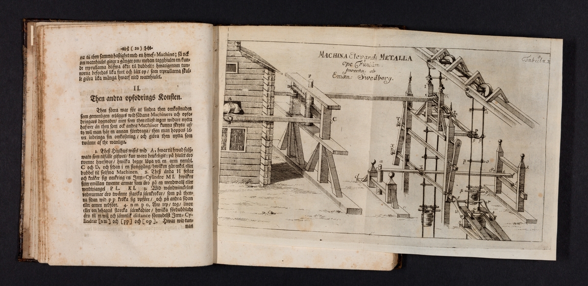 Daedalus Hyperboreus, eller några nya mathematiska och physicaliska försök.
Tidskrift, inbunden. Tryckt i Uppsala 1716-1717.
Av Emanuel Swedenborg.