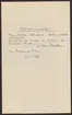 Uddeholmsverkens kronologi.
Uddeholms AB.
Ur Carl Sahlins bergshistoriska samling.