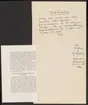 Uddeholmsverkens kronologi.
Uddeholms AB.
Ur Carl Sahlins bergshistoriska samling.