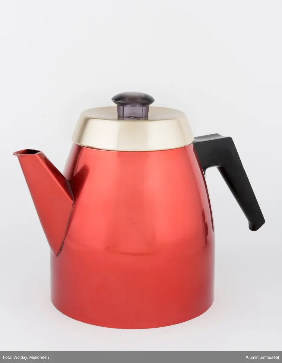 Eloksert kaffekanne med bakelitthåndtak