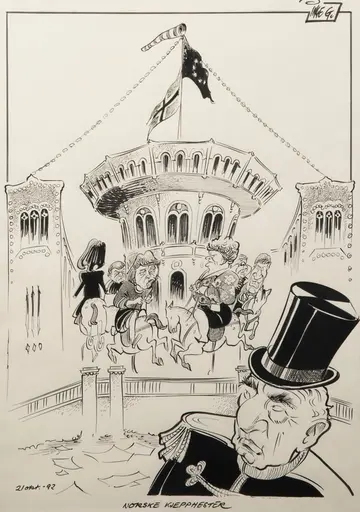 Norske kjepphester [Tegning]