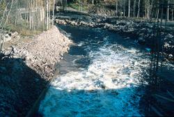 Forsande vattendrag sannolikt Åbyforsen i Valbo, från gamla 