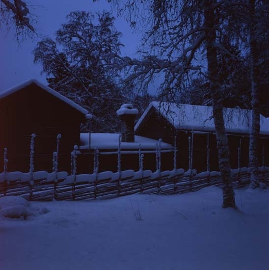 Västerby hembygdsby i Rengsjö, kokhuset från en fäbod, 15 januari 1999.