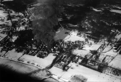 Heinkel bombefly angriper Elverum.