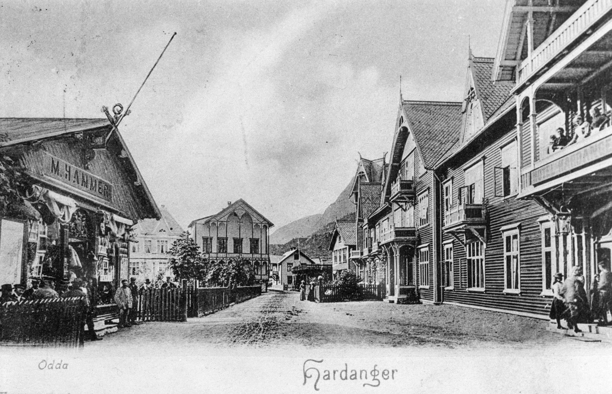 Odda sentrum kring 1900.