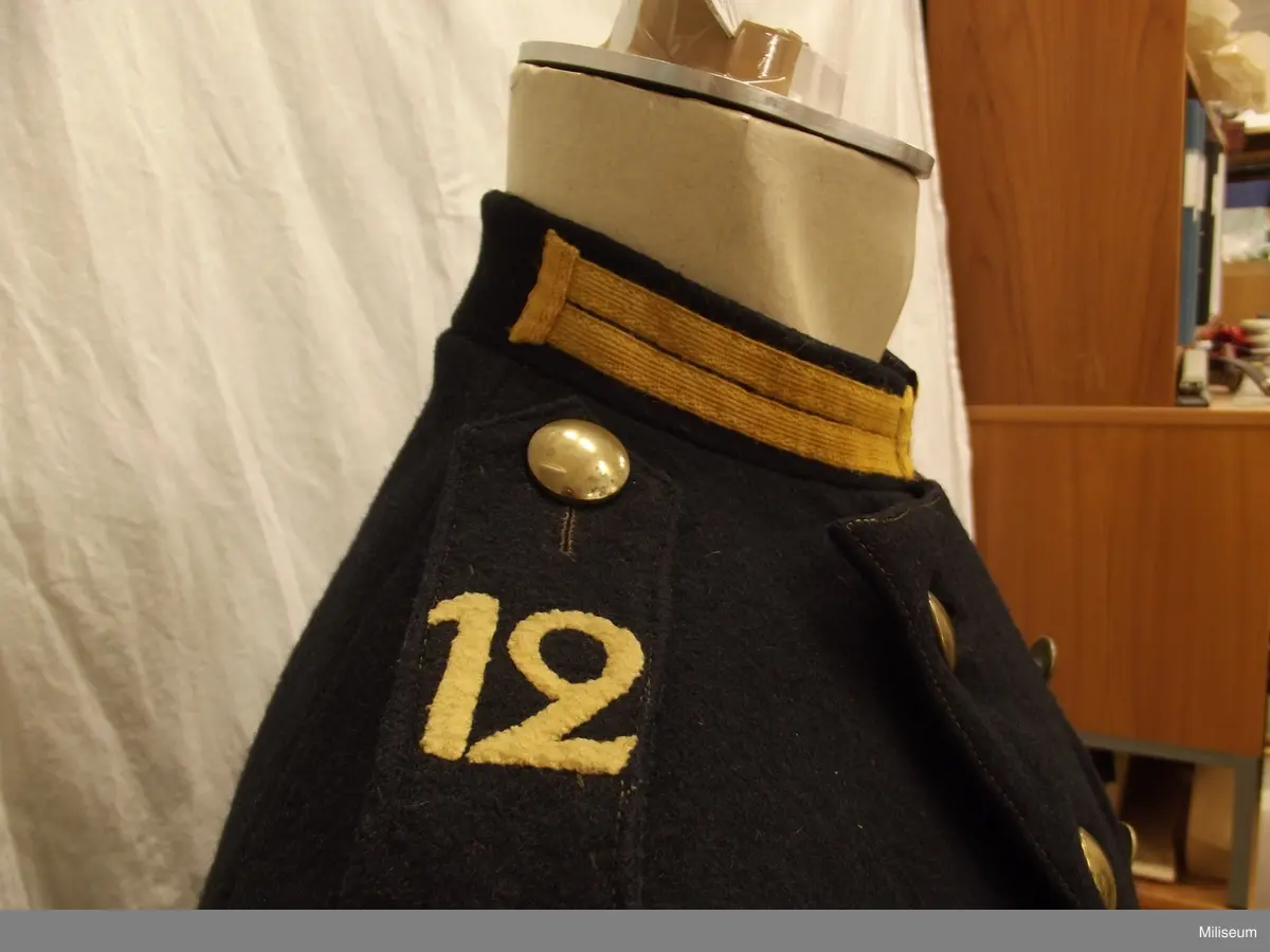 Vapenrock m/1872 för menig vid Jönköpings regemente.