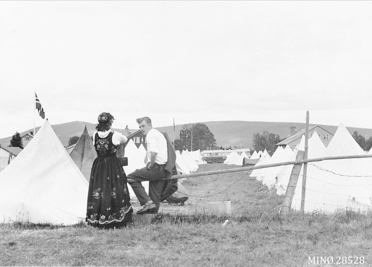 Landsstevne i Noregs Ungdomslag på Tynset 1957, teltplassen