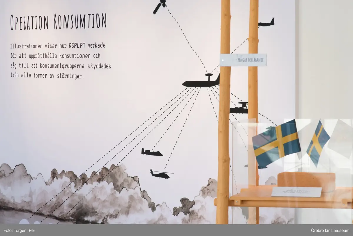 Dokumentation av utställningen Fyndet
Utställningen visades 17 februali 2018 – 27 maj 2018.

År 2019 inträffar en naturkatastrof som ödelägger stora delar av vår planet. Några människor överlever.

Sextusen år senare gör framtidens folk, Lives, ett fynd i centrala Örebro från vår tid. De hittar en kvinna på den plats där Krämaren en gång låg. Utifrån detta och andra fynd väver Lives en berättelse om oss och förundras över den starka kontroll som konsumtionssamhället utövade på individen. Under det att deras tolkning växer fram får vi också en bild av vilka de är, där i framtiden.

Fyndet är en utställning som är inspirerad av boken Så fungerar samhället (2009) av Eric Ericson, Anders Bennysson och Fred Tjernström. Boken är en satiriskt skildring av konsumtionssamhället och medborgaren reducerad till konsument, och konsumentens inbillade handlingsfrihet.

Eric Ericson har i sitt författarskap ägnat sig åt att utforska samhällets struktur och organisation, bland annat genom postväsendet. Ericsons genombrott som författare kom 2003 med boken Brev till samhället.