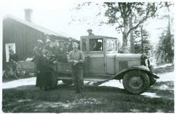 Egnundfossen, Kraftstasjonen, Lastebil, arbeidere