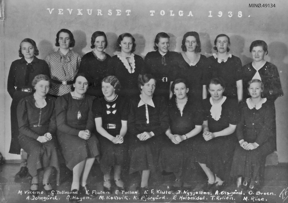 Vevkurs på Tolga, 1938. 