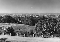 Utsikt fra Økernveien mot Bellevue løkke.