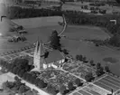 Flygfoto över Rydaholms kyrka i Värnamo Kommun. Nr. D. 1899