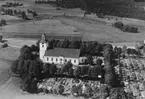 Flygfoto över Markaryds kyrka i Kronobergs län. Nr D.2011.