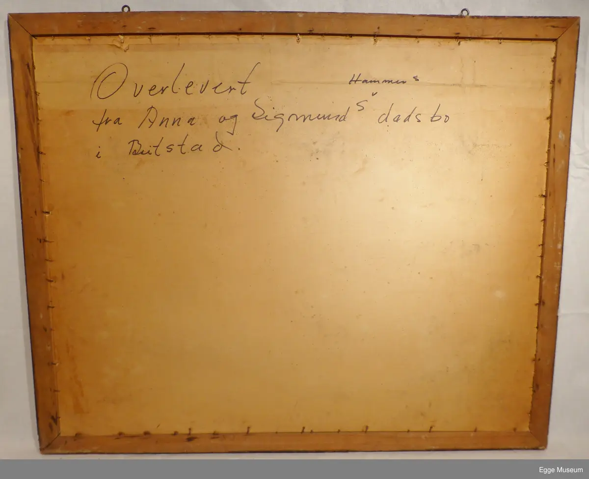 Bildet viser portrettfoto av stortingsrepresentantene ved Stortinget i 1905. På hver side av portrettene er det kvister av forskjellig slag som tvinnes om hverandre. På hver side av den øverste rekka portretter er det tre forskjellige våpenskjold, og på midten av den samme rekka står riksvåpenet.