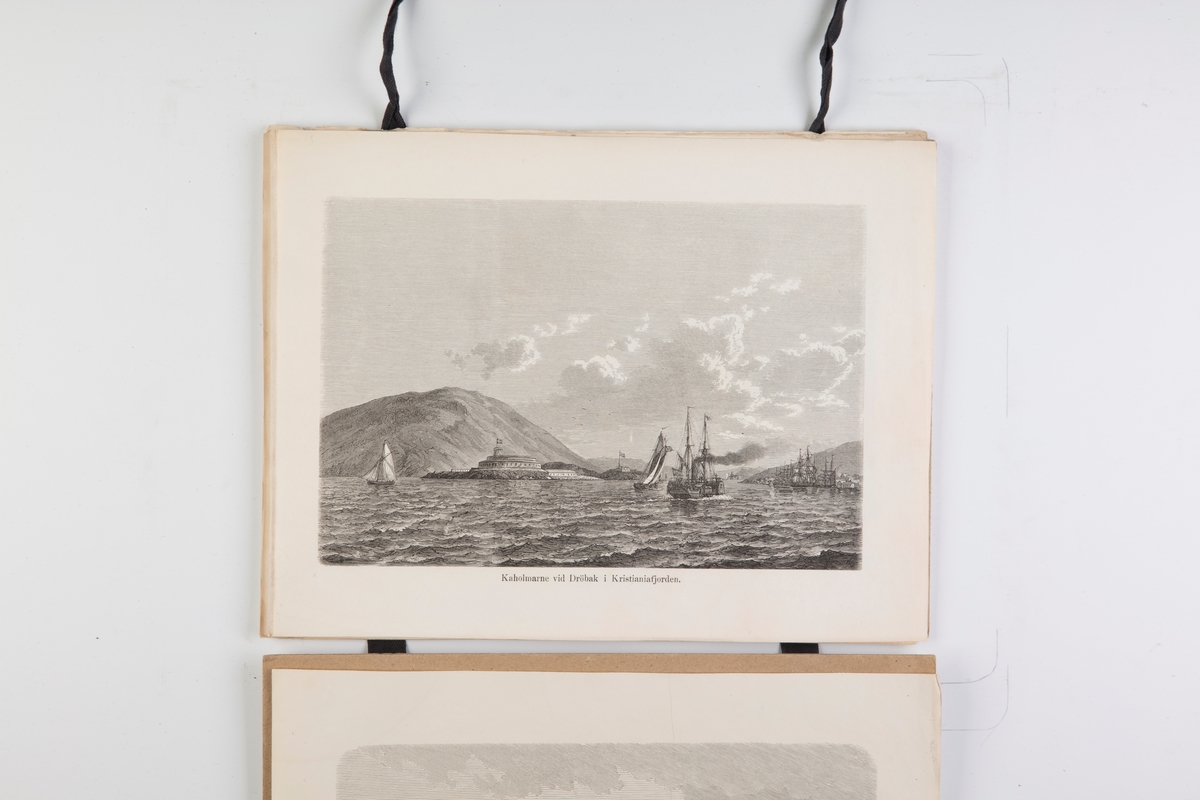 12 landskapsprospekter fra serien "Prospekter fra Norge, Sverige og Danmark, Kbh. 1858