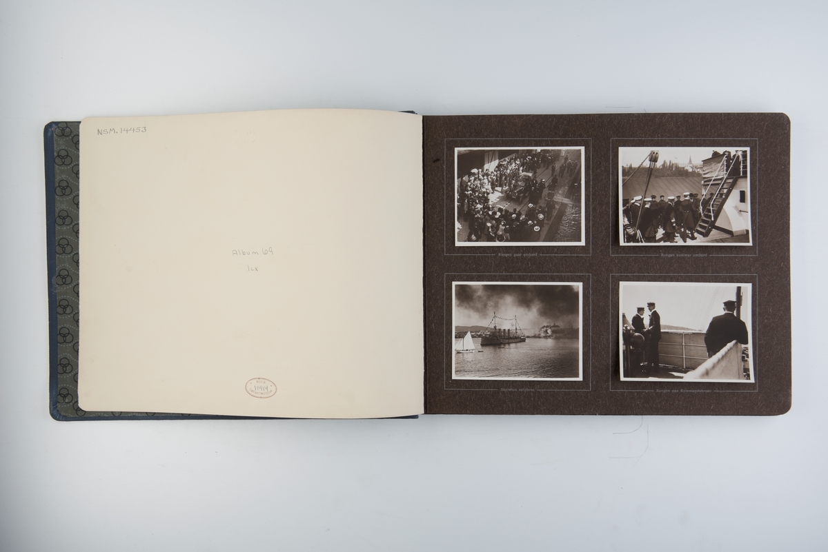 Fotoalbum med fotografier fra S/S Kristianiafjords første tur fra Kristiania til Bergen i 1913. Fotografert og utgitt av Anders Beer Wilse.