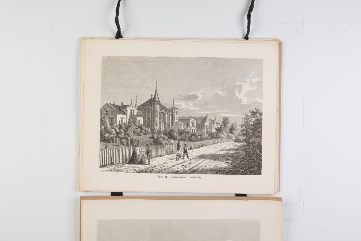 12 landskapsprospekter fra serien "Prospekter fra Norge, Sverige og Danmark, Kbh. 1858