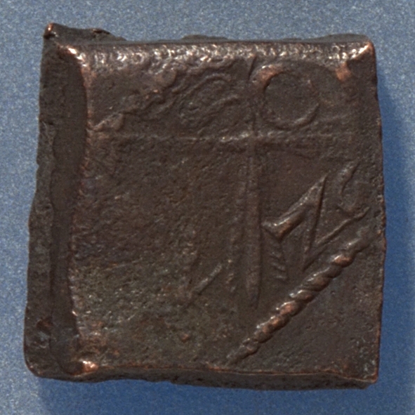 Â½ öre
Fyrkantigt mynt.
Åtsidan: mitt på myntet en vasakärve, svagt och delvis synlig.
Till vänster om kärvens bas versalen G, svagt delvis synlig. Till höger om kärvens bas versalen R, svagt delvis synlig. Ovanför kärven versalen A, svagt  delvis synlig.
Ocentrerad prägling. Ram delvis synlig.
Frånsidan: två korsade pilar under en krona, svagt och delvis synliga.
Till vänster om pilarna valören Â½, till höger versalerna ÖR, svagt delvis synliga.
Det tvåsiffriga präglingsåret - längst ner på myntet - är 26 (1626).
Ocentrerad prägling. Ram delvis synlig.
Nuvarande skick: bägge sidor slitna.  åtsidan sliten  frånsidan sliten.   jack  valsklump   korroderat   krackelerat
Vikt: 15,2 gram.