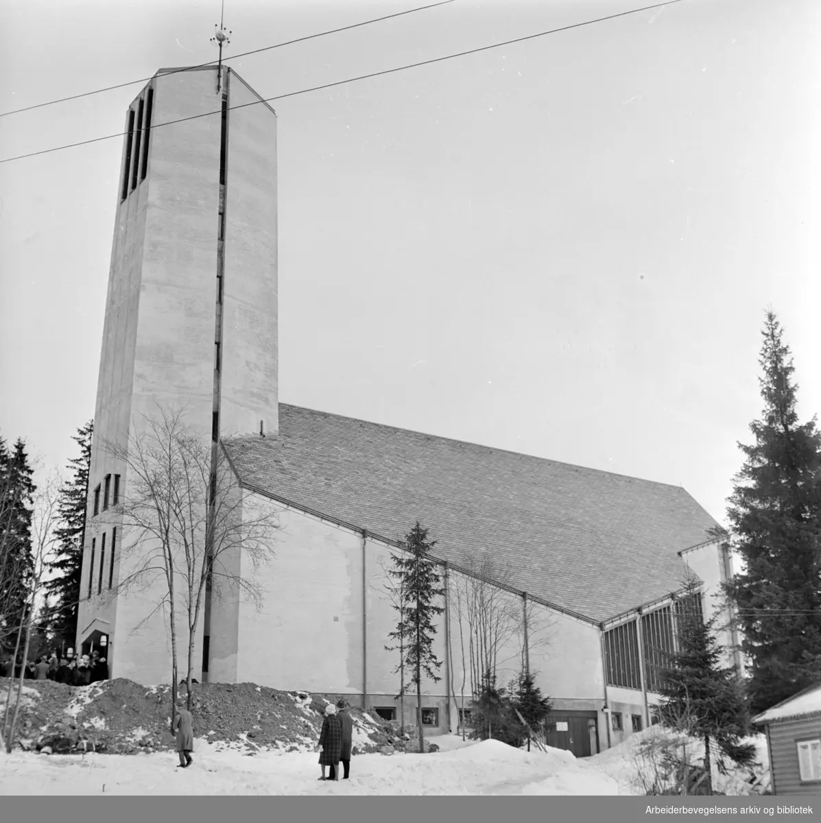 Nordberg. Nordberg kirke innviet. Februar 1962