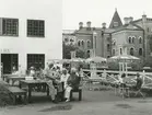 Exteriörbild. Gustavsbergs fabriksområde Café Gustawsberg.
Personer: okända