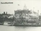 Exteriör. Posthuset som senare blev Huvudkontor. Gustavsbergs Hamn och Farstaviken.