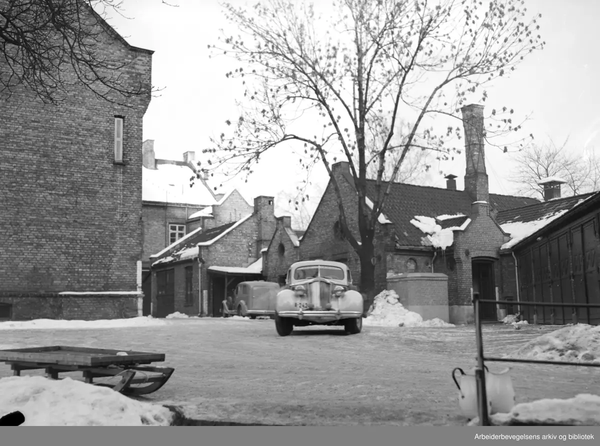 Legevakten. Den gamle. Eksteriører. Januar 1950