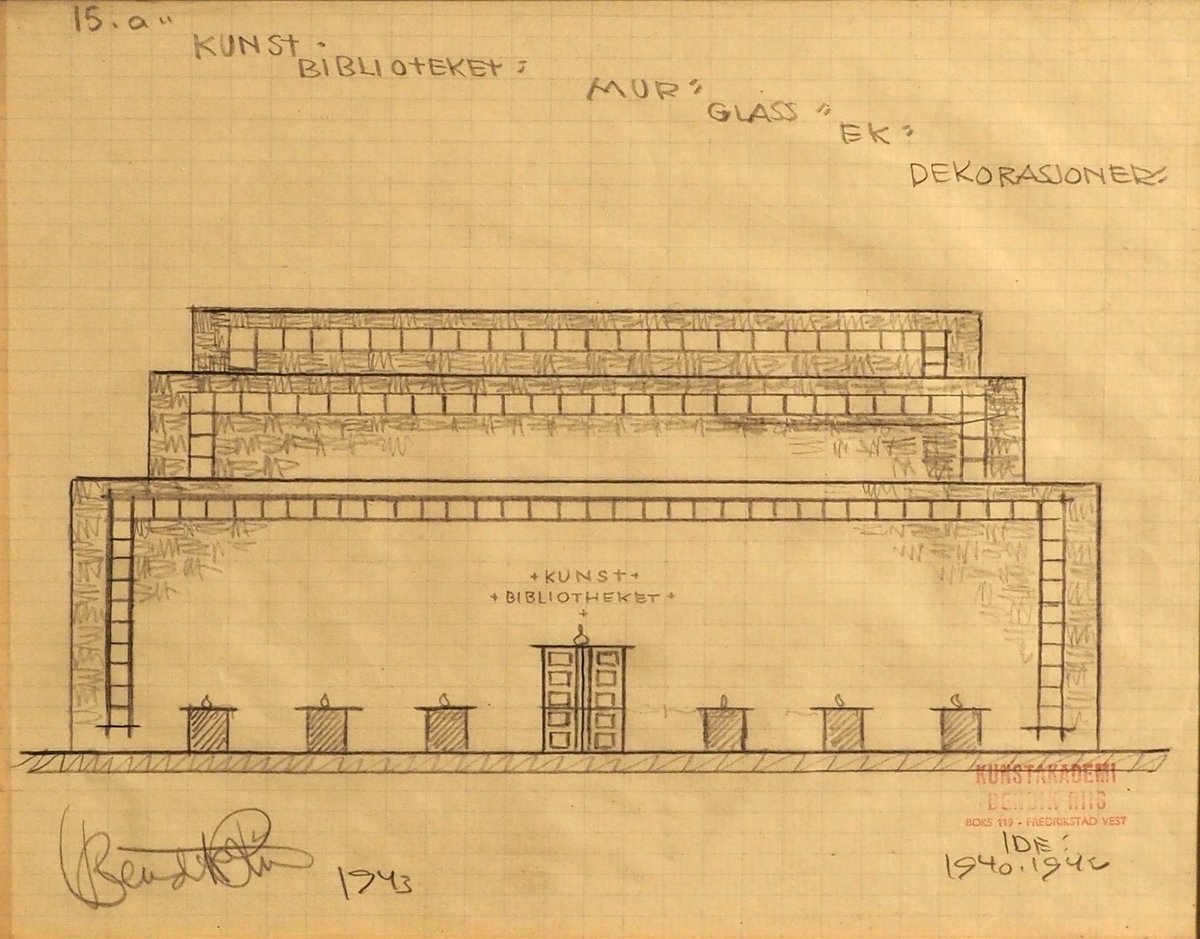 Kunst-biblioteket [Tegning]