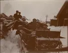 Smålands husarregemente K 4 på vinterövning i Norrbotten omkring 1910.