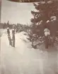 Officerare från Smålands husarregemente K 4 på skidor, vinterövning i Norrbotten omkring 1910.