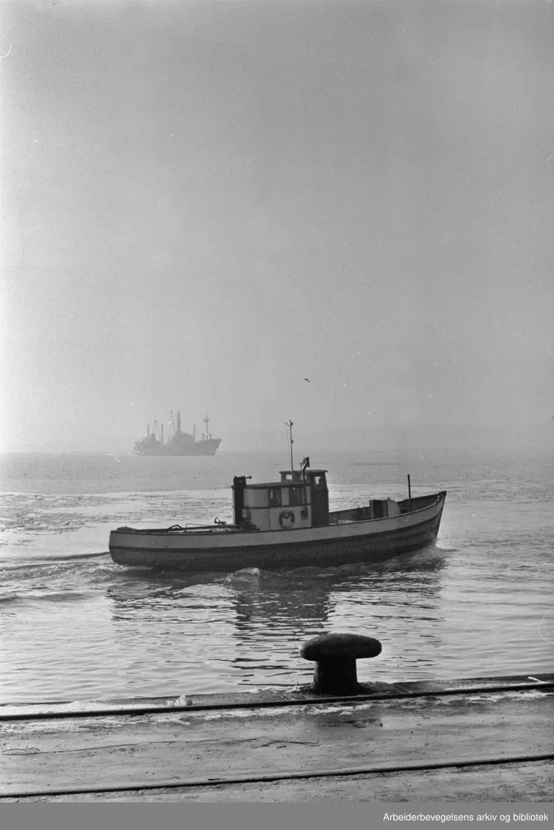 Havna. Vårstemning. Mars 1963