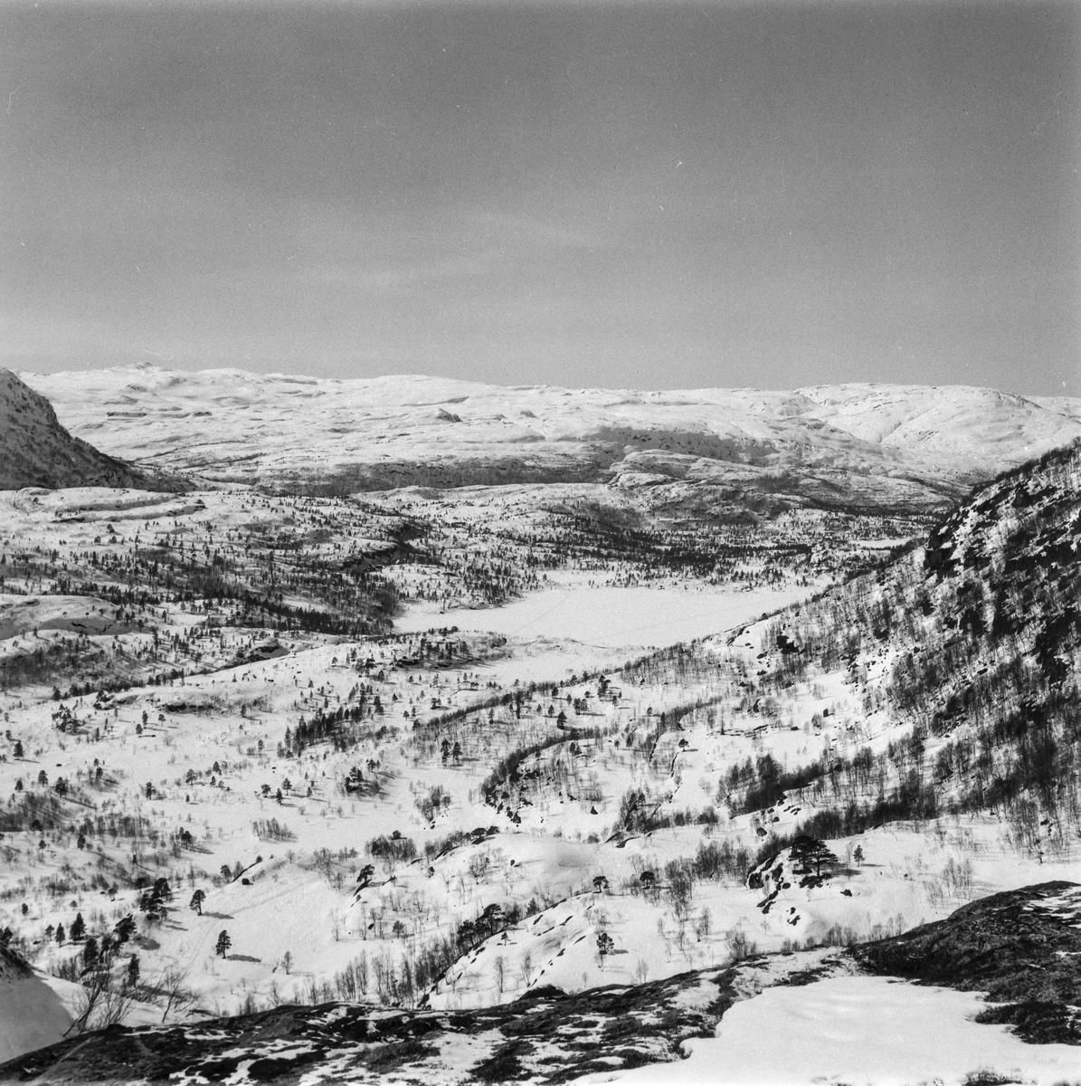 Vinterlandskap i fjellet