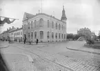 Fyrishall, Uppsala Arbetarinstituts lokal, korsningen Svartbäcksgatan - Skolgatan, Uppsala omkring 1909