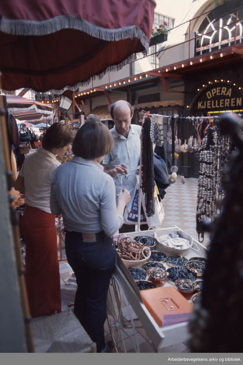 Gågater. Strøget. Juli 1976