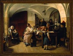 De hemlösa [Målning]