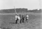 Fältmätning vid Ultuna lantbruksinstitut, Uppsala 1887