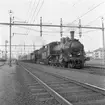 Provkörning av beredskapslok. Statens Järnvägar, SJ B5  858, SJ E2 1123.
