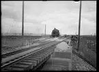 Ombyggnad av viadukten över Malmö Ystads Järnväg, på sträckan mellan Malmö och Trelleborg. Provbelastning av provisorisk viadukt.