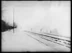 Stävieby Station vintertid.