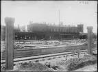 Byggnation av banhall vid Malmö centralstation, 1923.