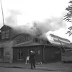 Eldsvåda i Snickerifabrik.
Juli 1956.