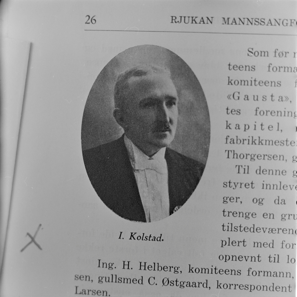 Portrettbilder av Rjukan mannsangforenings formenn.