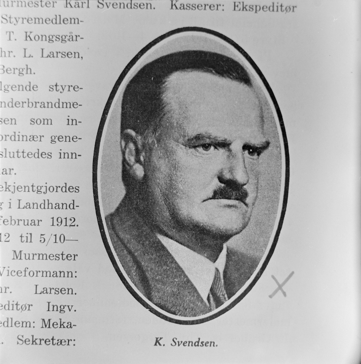 Portrettbilder av Rjukan mannsangforenings formenn.