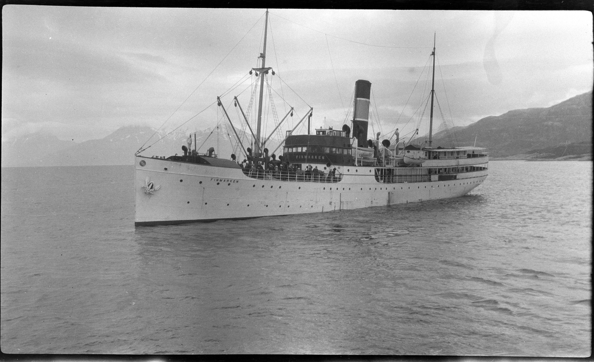 Hurtigruteskipet DS Finmarken, Vesteraalens Dampskipsselskap, bygget 1912.