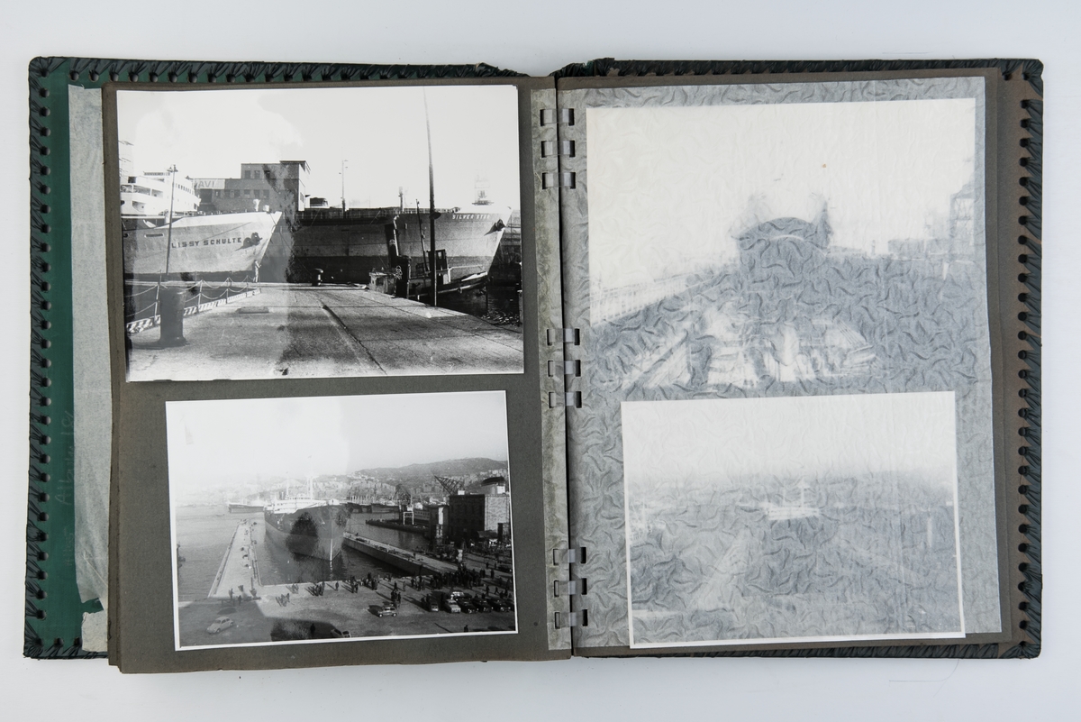 Album med fotografier fra prøveturen av T/T 'Nissho Maru' og fra byggingen av skipet